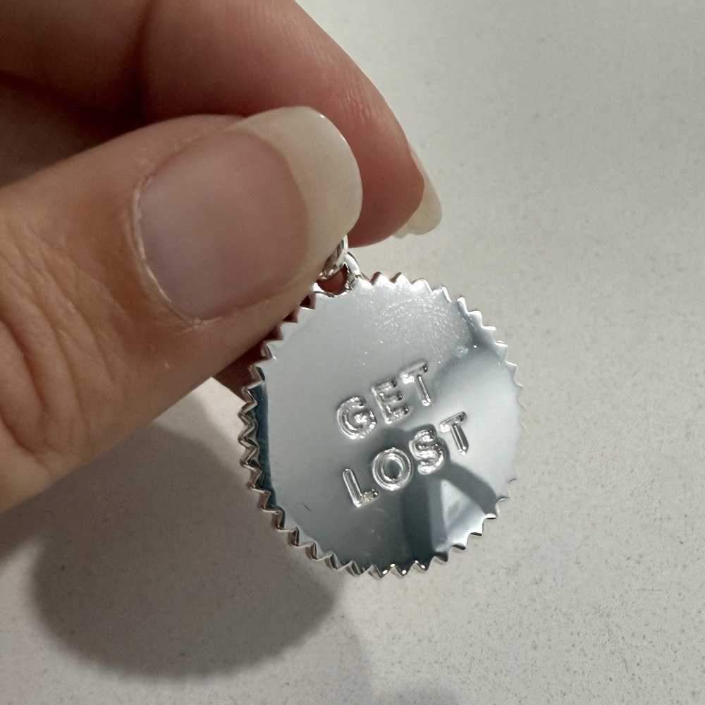 India Hicks Silver Get Lost Compass Pendant -EUC